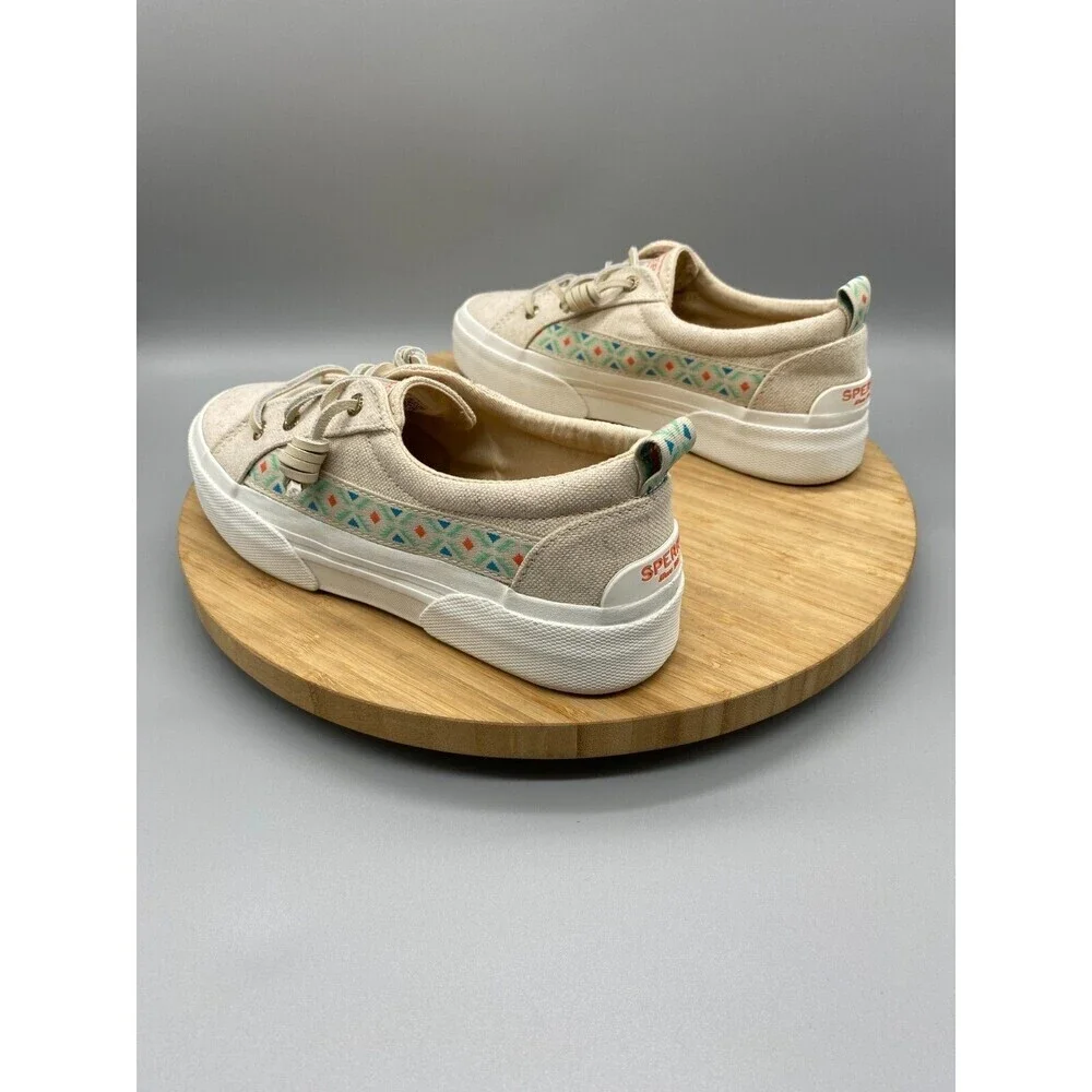 SPERRY Shoes Beige Casual Sneakers Southwestern Aztec STS87010 Womens Size 6 - Picture 5 of 12